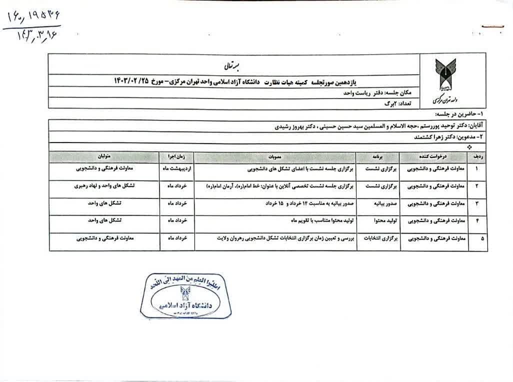 برگزاری انتخابات تشکل دانشجویی رهروان ولایت